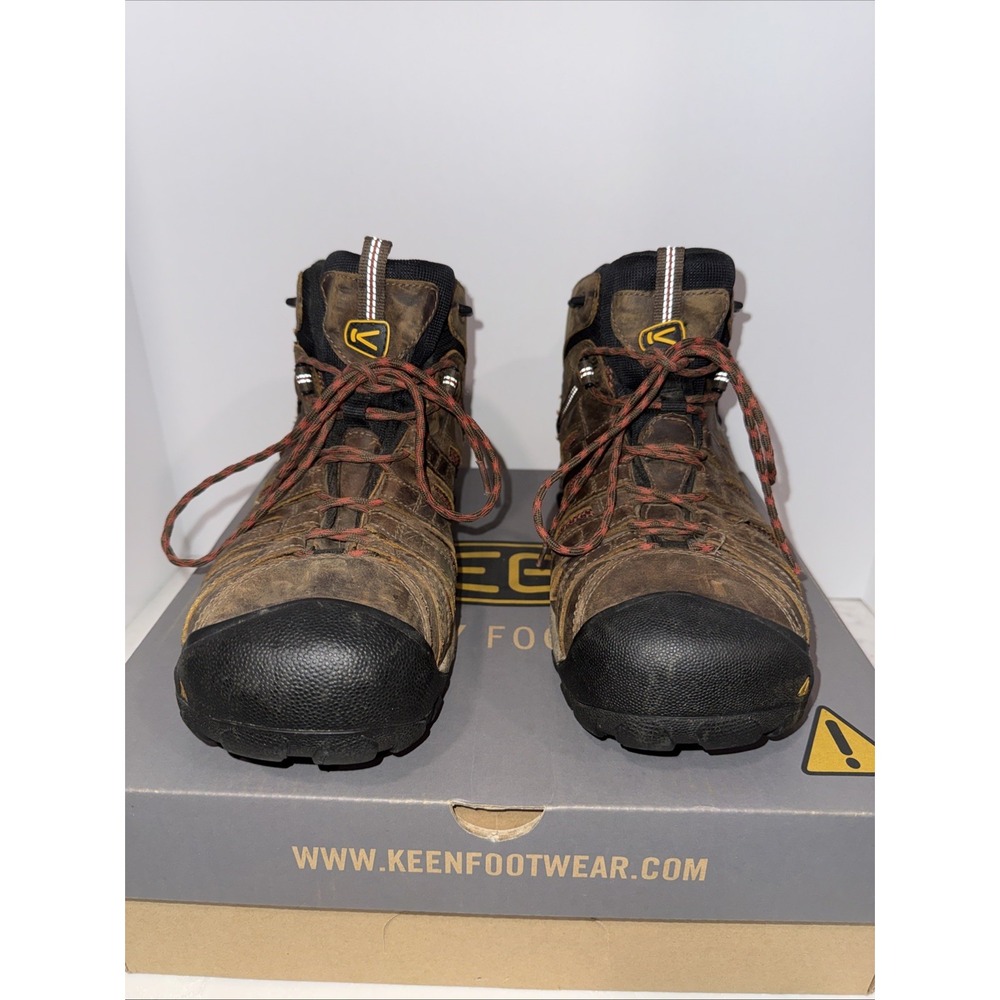 Keen Utility Flint Mid Steel Toe Leather Work Boots Shoes 1007972EE Mens 12 EE